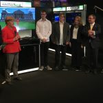 Merkel meets Minecraft: Die Bundeskanzlerin während des Gamescom-Eröffnungsrundgangs.