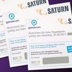Die Saturn-Märkte verkaufen Gutschein-Codes für Gamescom-Tickets. Besonders begehrt: der Gamescom-Samstag.