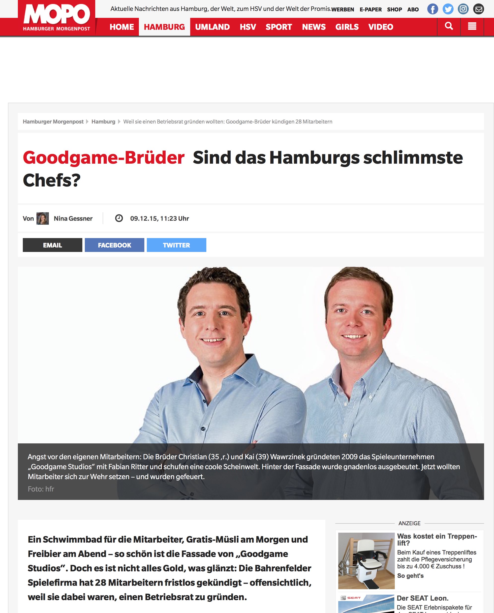 Andreas Wilsdorf erklärt, wie das Management von Goodgame Studios auf die Betriebsrat-Pläne reagierte.