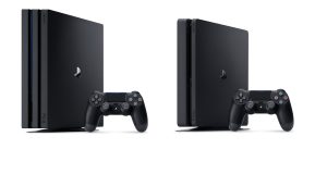 PlayStation 4 Pro und PlayStation Slim im Vergleich.