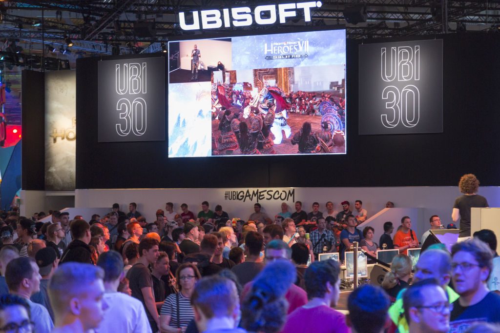 Ubisoft-Stand auf der Gamescom 2016: Weltweit die Nummer 3 unter den Games-Publishern (Foto: KoelnMesse)