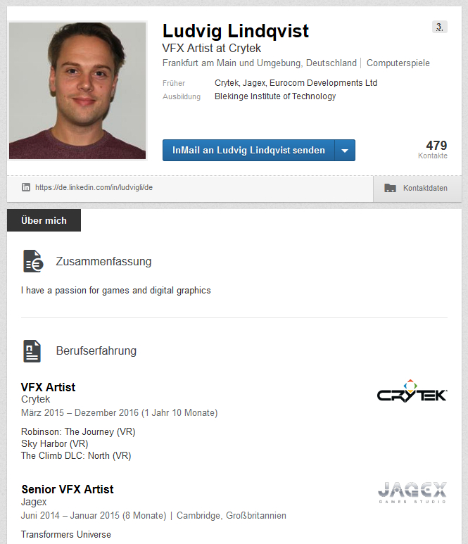 Kein Gehalt von Crytek seit September: Ludvig Lindqvist legt seinen Kontoauszug offen.