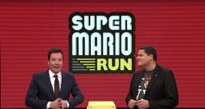 Jimmy Fallon testet in seiner Tonight-Show sowohl Super Mario Run als auch die Nintendo Switch.