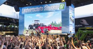 Spiele wie der Landwirtschafts-Simulator (hier der Gamescom-Auftritt 2016) haben zum steigenden Games-Umsatz beigetragen (Foto: KoelnMesse / Harald Fleissner)