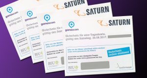 Die Saturn-Märkte verkaufen Gutschein-Codes für Gamescom-Tickets. Besonders begehrt: der Gamescom-Samstag.