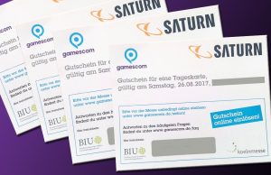Gamescom-Tickets 2017: Das Geschäft mit überteuerten Gutschein-Codes Die Saturn-Märkte verkaufen Gutschein-Codes für Gamescom-Tickets. Besonders begehrt: der Gamescom-Samstag.