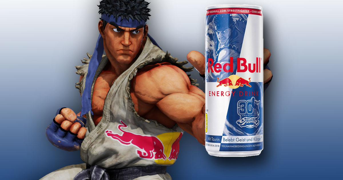 Bis Ende Januar im Handel: die Red Bull Sonderedition zum "Street Fighter"-Jubiläum.