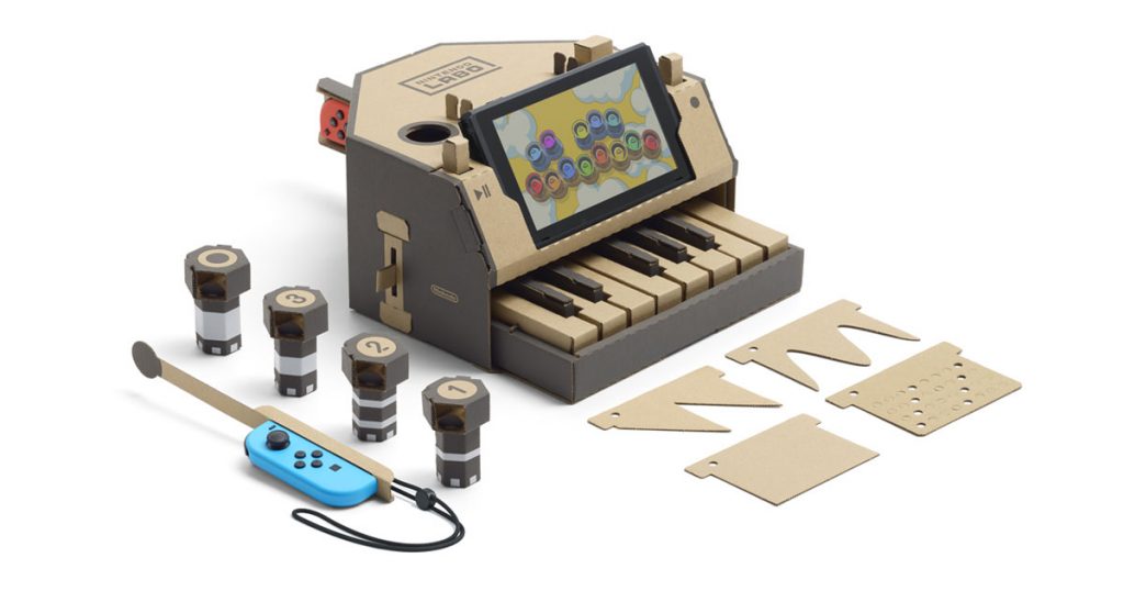 Die Infrarotkamera im Controller erkennt, welche Taste des Nintendo-Labo-Klaviers angeschlagen wird.