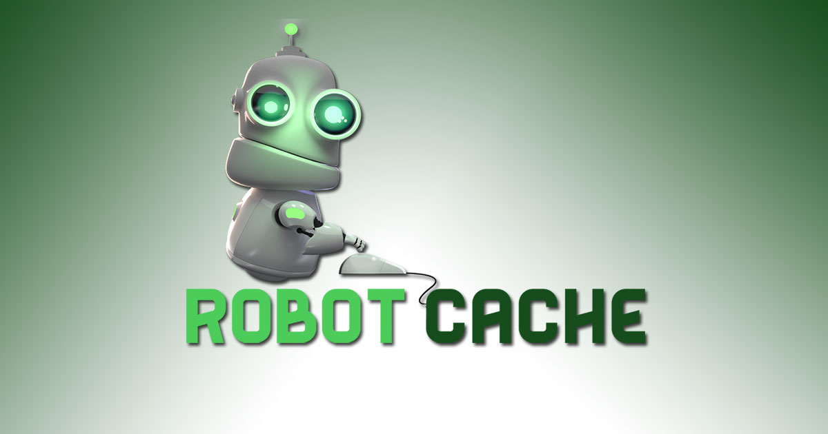 Ein kleiner Roboter ist das Maskottchen des Steam-Herausforderers Robot Cache.