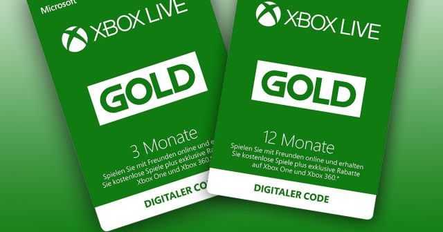 Xbox Live Gold-Guthabenkarten sind im Einzelhandel erhältlich (Abbildungen: Microsoft)