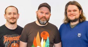 Nico Balletta, Dirk Gooding und Simon Fistrich organisieren mit Aruba Devents sowohl die Quo Vadis 2018 in Berlin als auch die Devcom 2018 im Vorfeld der Gamescom in Köln.