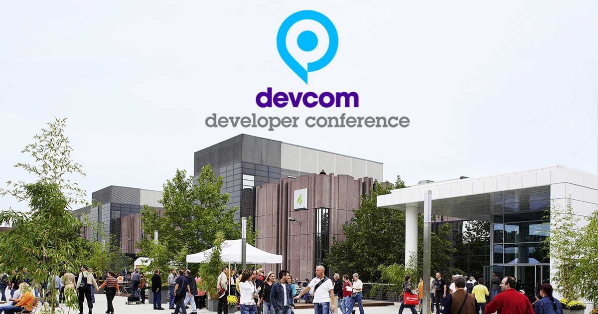 Die zentrale Piazza wird zum Zentrum der Entwicklerkonferenz: Devcom 2018 Tickets sind ab sofort erhältlich (Foto: KoelnMesse GmbH)