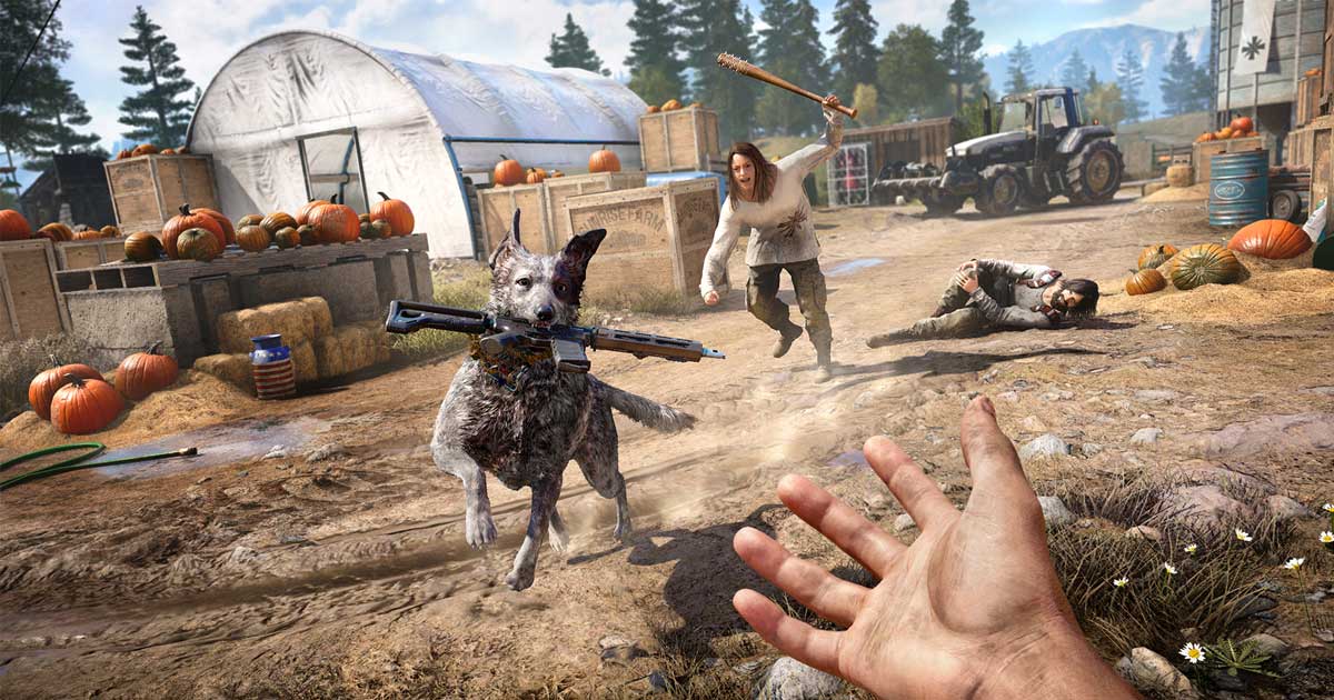 Action-Neuheit "Far Cry 5": Hund Boomer verspricht zuweilen Rettung in höchster Not.