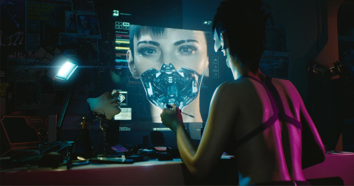 Die "Cyberpunk 2077"-Spielfigur lässt sich durch Implantate aufrüsten und individualisieren (Abbildung: CD Projekt Red)