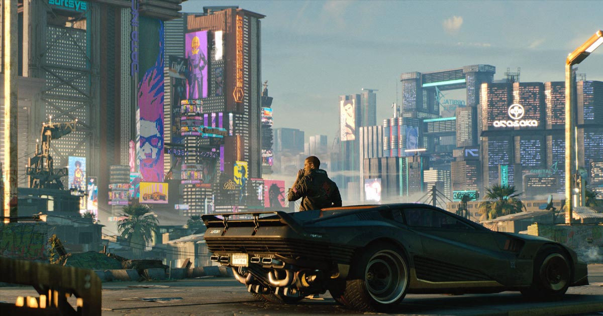 "Cyberpunk 2077" spielt in der futuristischen Metropole "Night City" (Abbildung: CD Projekt Red)