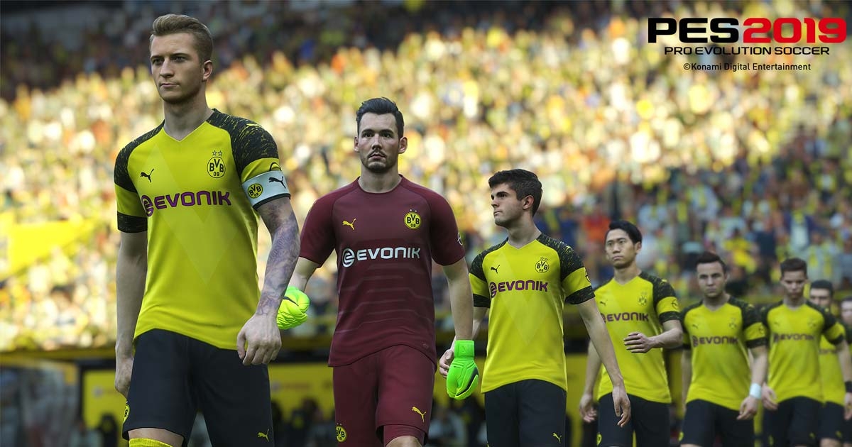 Kein BVB in PES 2019: Konami hat bestätigt, dass Borussia Dortmund das Lizenzabkommen vorzeitig beendet hat (Abbildung: Konami)