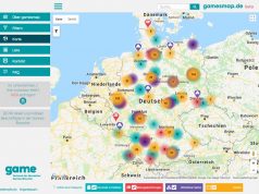 Das Online-Verzeichnis "Gamesmap" zeigt die Hotspots der deutschen Gamesbranche (Abbildung: Game e. V.)