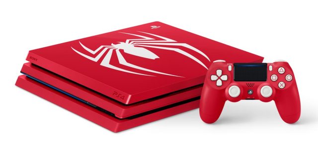 Sowohl das PS4-Pro- als auch das PS4-Slim-Modell der limitierten Spider-Man-Kollektion enthalten den passenden Dualshock-4-Controller (Abbildung: Sony Interactive)