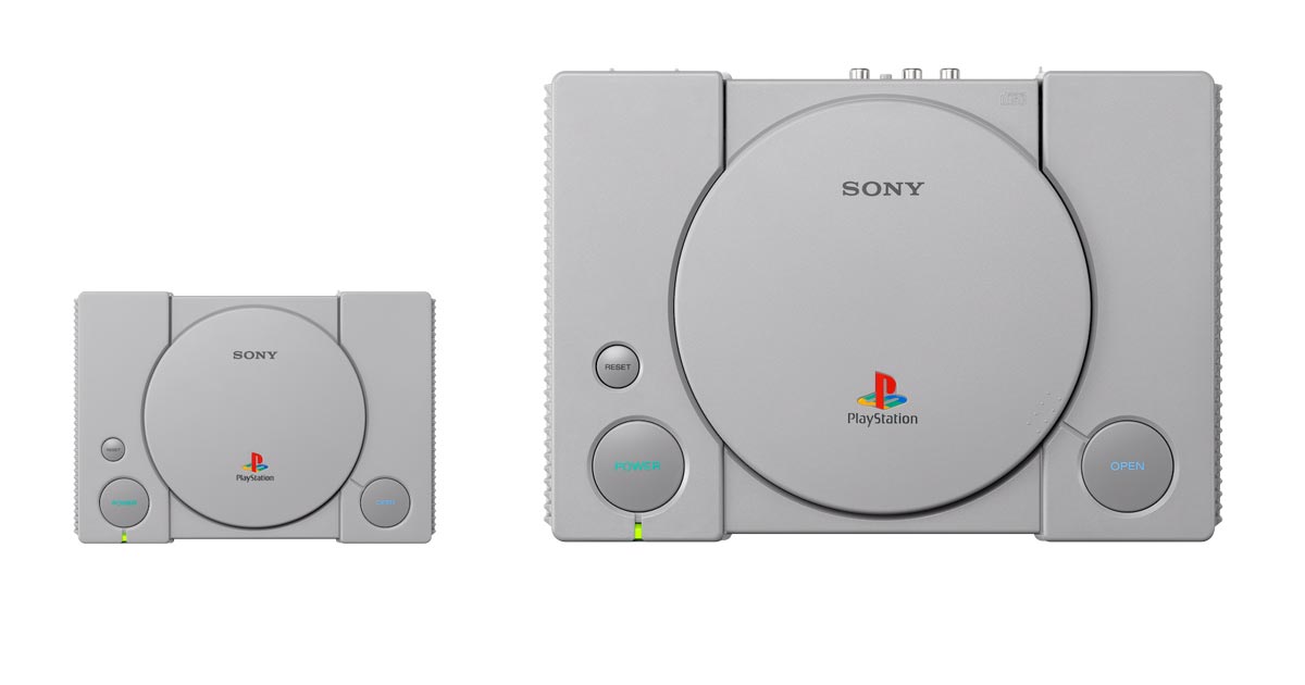 Die PlayStation Classic wird mit Controllern in Originalgröße ausgeliefert (Foto: Sony Interactive)