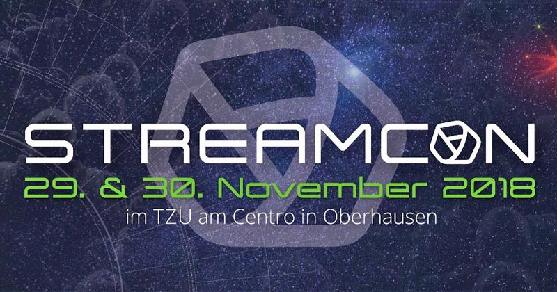 Die StreamCon 2018 steigt am 29. und 30. November 2018 in Oberhausen (Abbildung: Reichart Consulting)