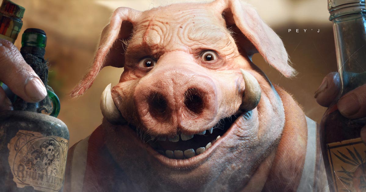 Schweine im Weltall: Publikumslieblinge wie Pey'j sind auch in "Beyond Good And Evil 2" mit von der Partie (Abbildung: Ubisoft)