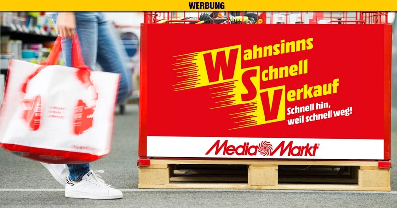 MediaMarkt WSV: Restposten und Auslaufmodelle sind im "Wahnsinns-Schnell-Verkauf" drastisch reduziert (Abbildung: MediaSaturn PR)