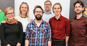 Der sechsköpfige Vorstand vertritt die Mitglieder von Games & XR Mitteldeutschland (Foto: Maria Manneck)
