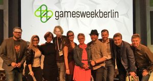 Veranstalter und Förderer der Games Week Berlin 2019 bei der Eröffnungsveranstaltung (Foto: GamesWirtschaft)