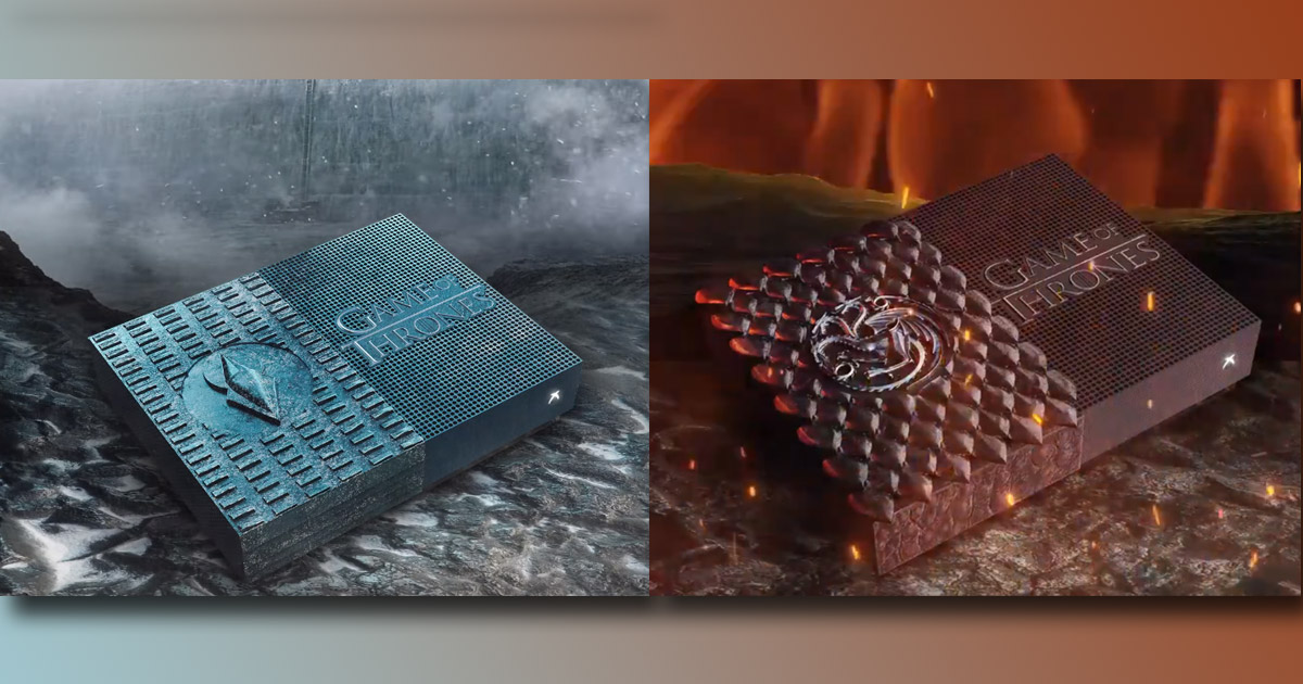 Zwei der drei Hauptpreise: die Xbox One S All-Digital Edition im "Game of Thrones"-Design (Abbildungen: Microsoft)