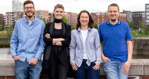 Das Team von Gamecity Hamburg: Projektleiter Dennis Schoubye, Annika Heilmann, Anna Jäger und René Leck (Foto: Oliver Reetz)