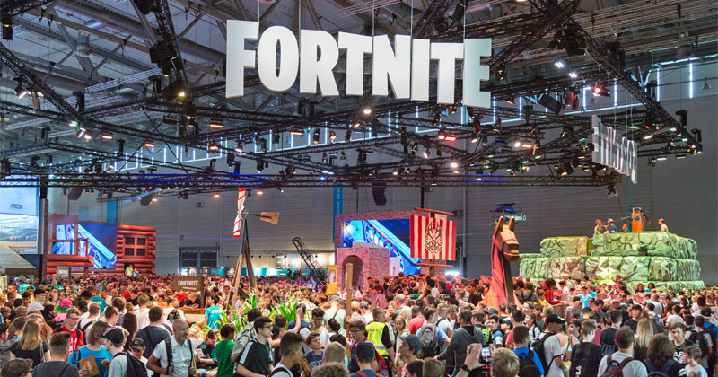 Aus allen Nähten platzte der "Fortnite"-Stand auf der Gamescom 2018. Auf der Gamescom 2019 wird es keine vergleichbaren Szenen geben (Foto: KoelnMesse / Harald Fleissner)