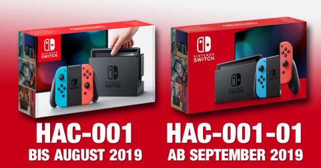 Das neue Nintendo Switch Modell 2019 ist unter anderem an der neuen Verpackung erkennbar.