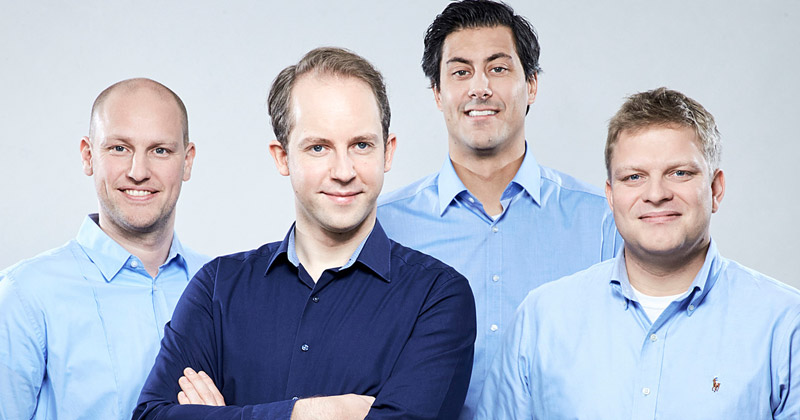 Die InnoGames-Geschäftsführung ab 1. Oktober: Christian Pern, Hendrik Klindworth (CEO), Armin Busen und Michael Zillmer (Foto: InnoGames GmbH)