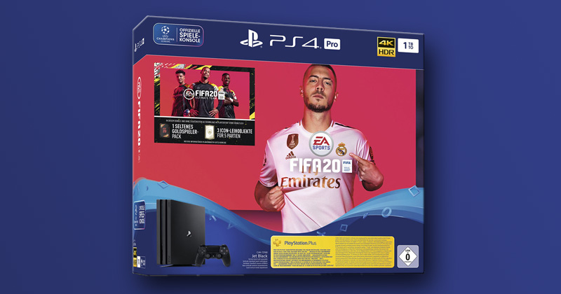 Ab sofort im Handel erhältlich: eines von drei PlayStation 4 Bundles inklusive FIFA 20 (Abbildung: Sony Interactive)