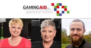 Der wiedergewählte Gaming-Aid-Vorstand: Svenja Bhatty, Christiane Gehrke und Kassenwart Jerome Zenker (Fotos: Gaming-Aid e. V.)