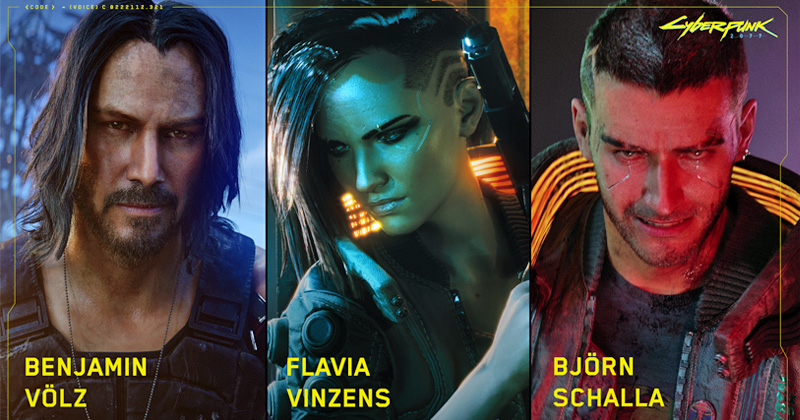 CD Projekt Red gibt die deutschen Stimmen der "Cyberpunk 2077"-Hauptrollen bekannt.