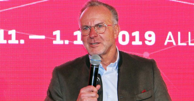 Bayern-Boss Karl-Heinz Rummenigge beim Auftakt des FC Bayern Digital Campus am 1.12. in München (Foto: Fröhlich)