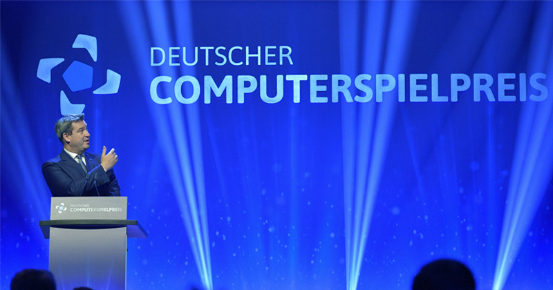 Wie schon 2018 fungiert Ministerpräsident Markus Söder (CSU) als Gastgeber für den Deutschen Computerspielpreis 2020 in München (Foto: Getty Images / Hannes Magerstedt)