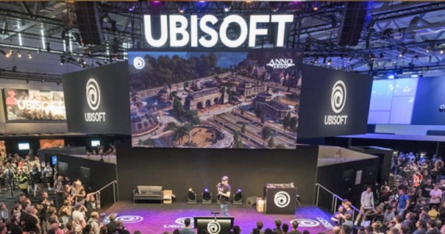 Der französische Publisher Ubisoft (hier der Gamescom-2018-Auftritt) will die Missbrauchs-Fälle im Unternehmen aufarbeiten (Foto: KoelnMesse / Oliver Wachenfeld)