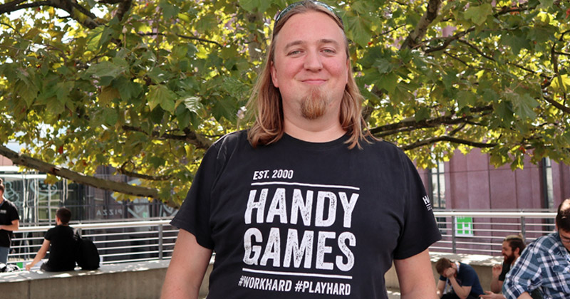 HandyGames-Gründer Christopher Kassulke auf der Devcom 2019 (Foto: GamesWirtschaft)