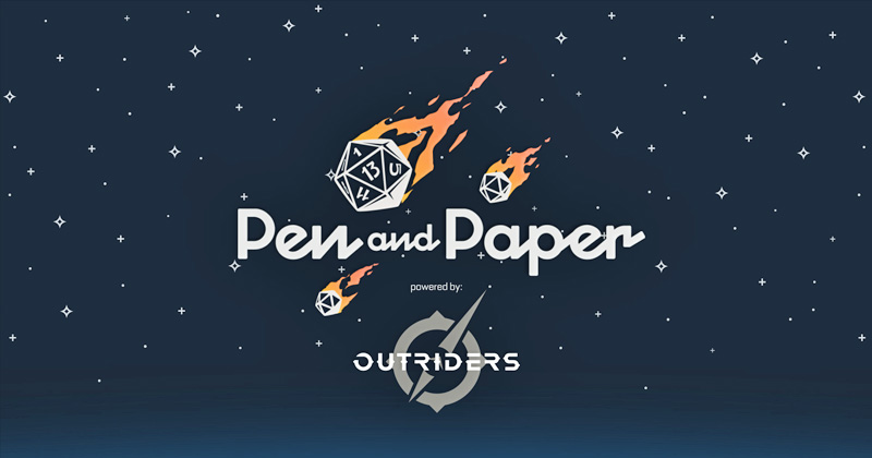 Square Enix präsentiert die "Outriders"-Ausgabe des Rocket-Beans-Formats "Pen & Paper" (Abbildung: Square Enix)