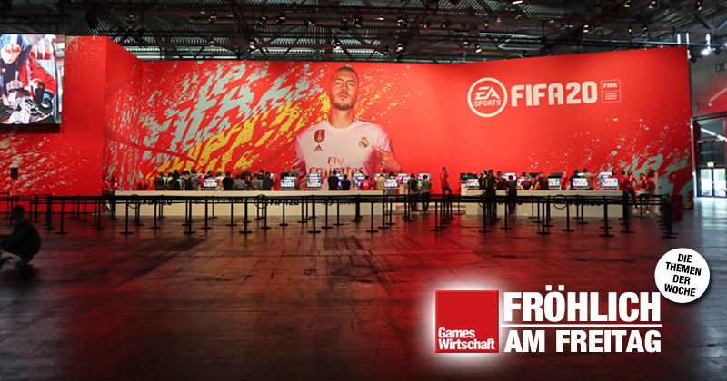 Ruhe vor dem Sturm: "FIFA"-Hersteller Electronic Arts gehört zu den größten Gamescom-Ausstellern (Foto: Fröhlich)