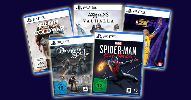 PlayStation 5 Spielepreise: Was kosten PS5-Games (Abbildungen: Ubisoft, Activision, 2K, Sony)