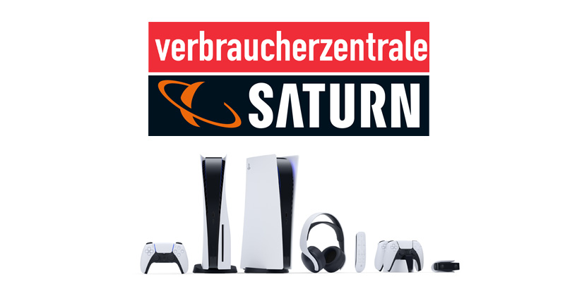 PlayStation-5-Ärger: Die Verbraucherzentrale Sachsen mahnt Saturn ab (Abbildungen: Sony Interactive, Verbraucherzentrale Bundeszentrale, MediaMarktSaturn)