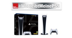 WoBleibtMeinePS5: Nach wie vor warten Kunden auf vorbestellte PlayStation 5 - hier die Digital Edition (Abbildung: Sony Interactive)
