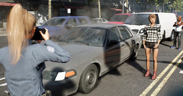 Wer auffährt, hat Schuld: Streifen-Alltag im Police Simulator (Screenshot: Astragon Entertainment)