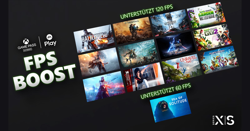 13 EA-Spiele profitieren vom FPS Boost der Xbox Series X / S (Abbildung: Microsoft)