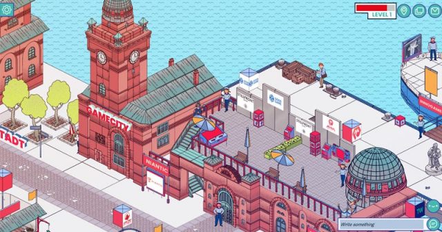 An prägnanten Orten wie den Landungsbrücken präsentiert sich Hamburgs Spielebranche im Gamecity Online Hub (Abbildung: Super Crowd Enterainment)