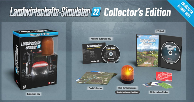 Enthält eine USB-Rundumleuchte: die Landwirtschafts-Simulator 22 Collector's Edition (Abbildung: Giants Software)