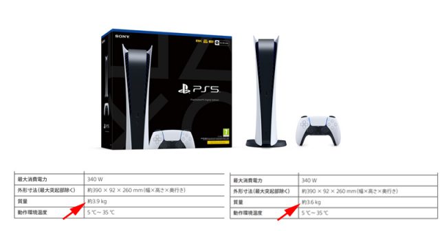 Die 'neue' PlayStation 5 Digital Edition bringt 300 Gramm weniger auf die Waage als die ursprüngliche Baureihe (Abbildungen: Sony Interactive)